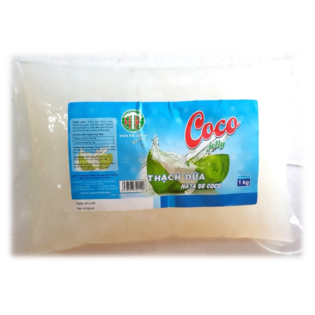 Thạch dừa hạt nhỏ coco jelly - bịch 1kg
