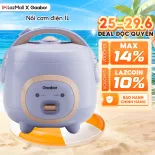 Nồi cơm điện mini Gaabor RC-25M01A 1L nấu chín nhanh, giữ ấm lâu, đa năng kèm xửng hấp - Bảo hành 12 tháng 1 đổi 1
