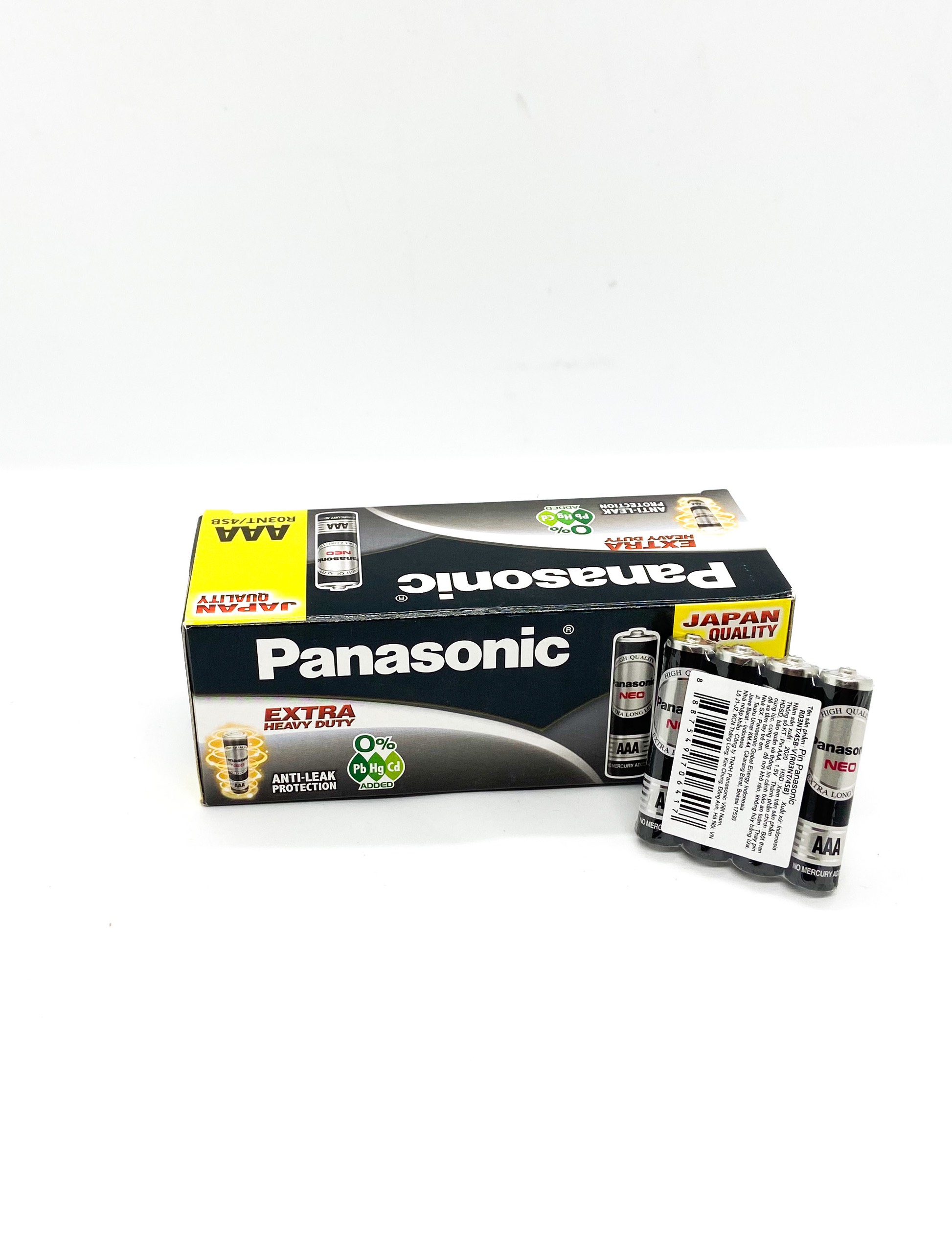 Bộ 30 viên pin AAA panasonic R03NT, độ xả pin chậm, chống rò rỉ, không chảy nước, dùng cho các thiết bị gia đình như đồng hồ, đèn pin nhỏ, đồ chơi xe đua...