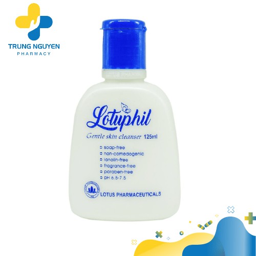 Sữa rửa mặt dịu êm lotuphil 125ml - sát khuẩn - tẩy nhờn