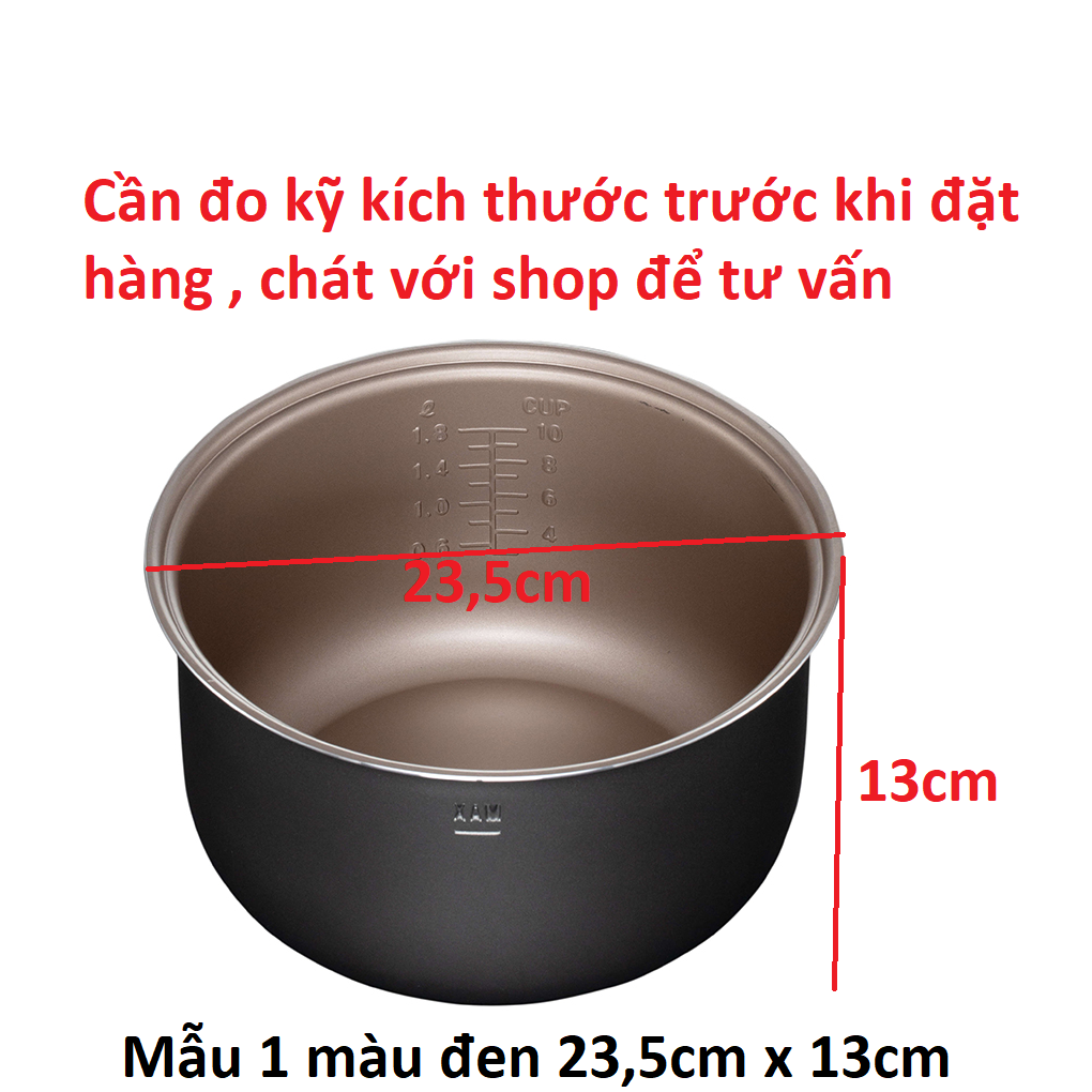 Lòng nồi cơm điện,ruột nồi cơm điện 1.8l lòng nồi thay thế phù hợp cho nồi 1.8l phụ kiện chính hãng