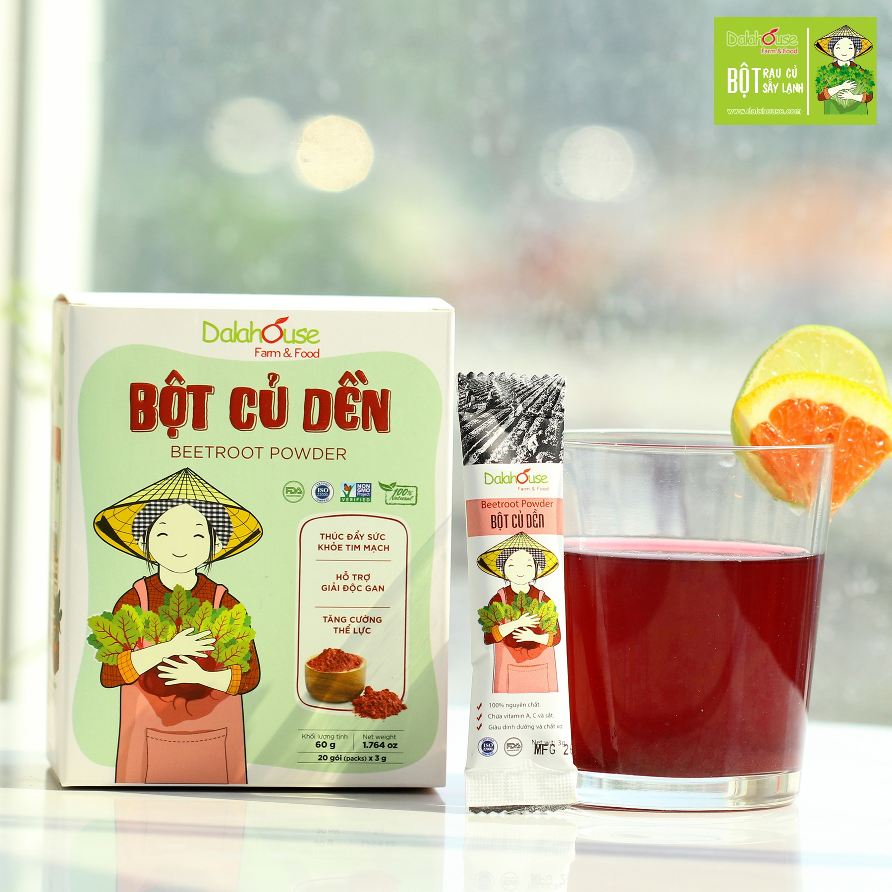 Bột củ dền nguyên chất Dalahouse bổ máu