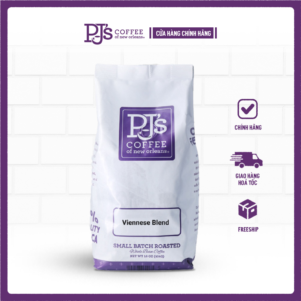 Viennese blend rang đậm - pj’s coffee cà phê arabica nguyên chất - gói 200/454g