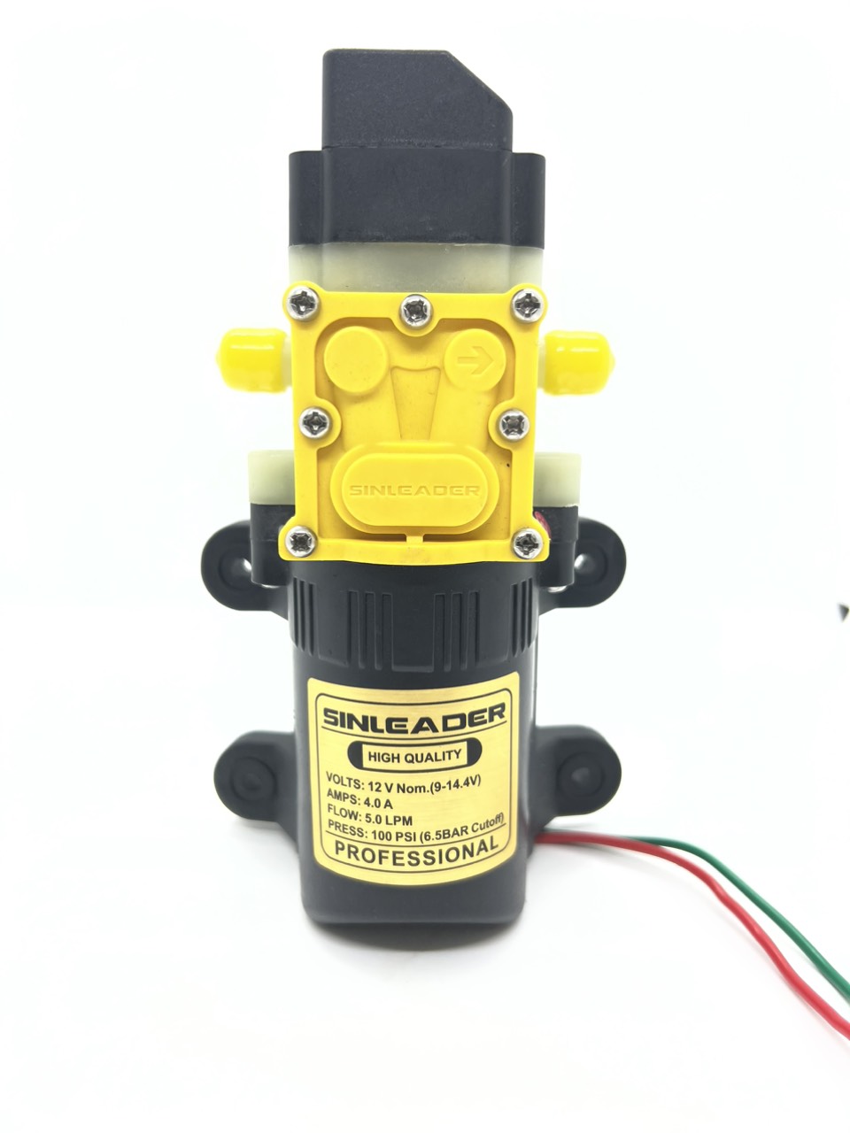 Bơm mini tăng áp 12V SINLEADER  tăng áp lực nước loại 12V - Lưu lượng 5L/phút sử dụng cho bình xịt điện , phun sương , tưới lan , rửa xe ...