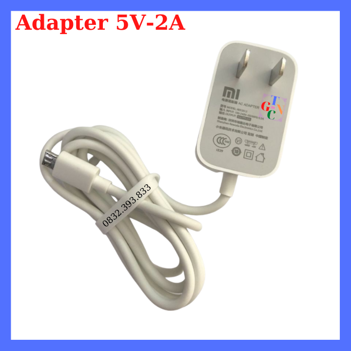 Nguồn Adapter 5V-2A Xiaomi chân Micro chuyên dụng cho camera wifi Ezviz, Imou, Yoosee hoặc sạc điện thoại Android