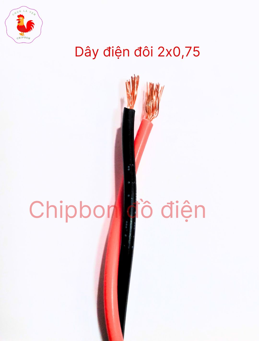 Dây điện đôi đỏ đen 2x0,75 mm
