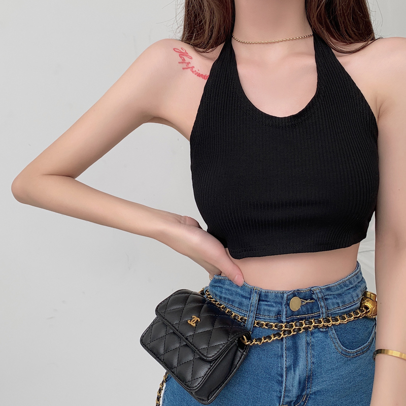 Áo yếm croptop CERA-Y sexy hở lưng chất vải thun tăm co dãn mặc mát CRA034