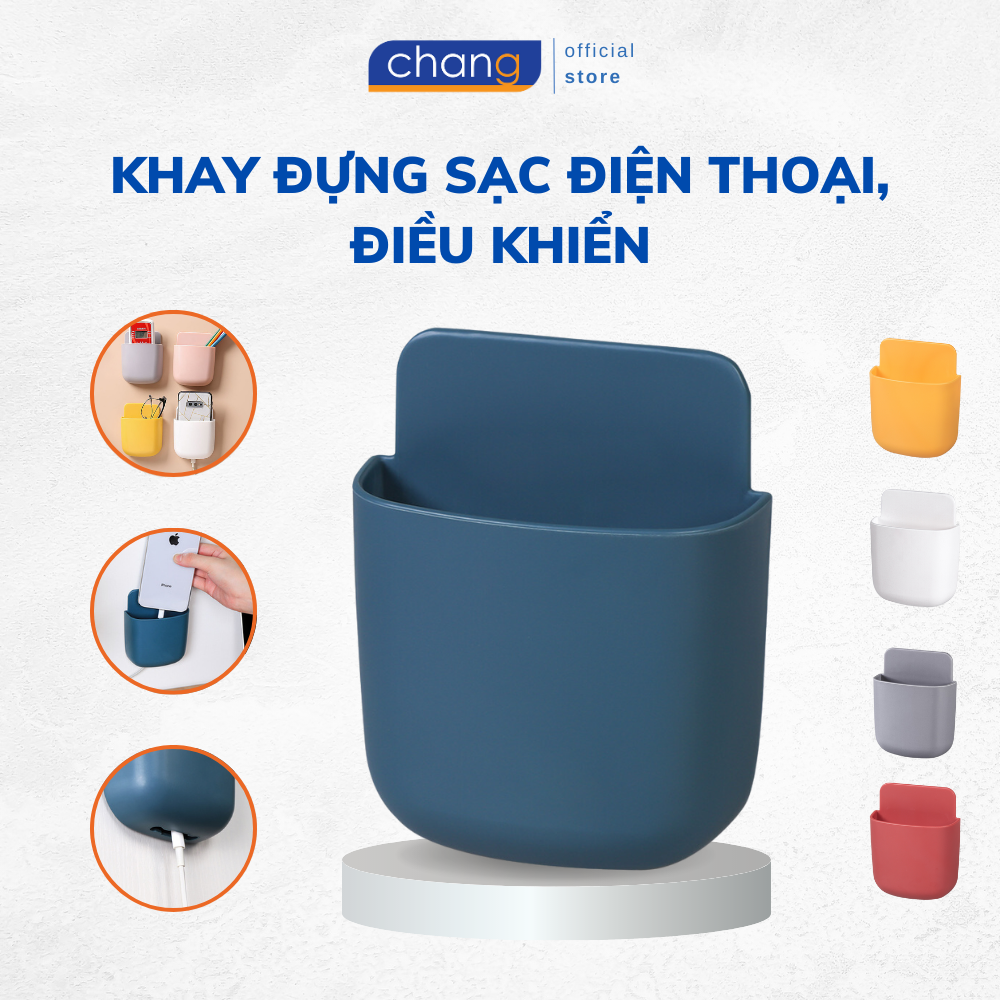 Khay đựng để điều khiển sạc điện thoại, ống cắm remote tivi điều hòa gắn tủ bàn làm việc