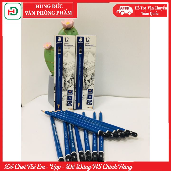 Bút chì đức staedtler 2b cao cấp màu xanh 1 hộp
