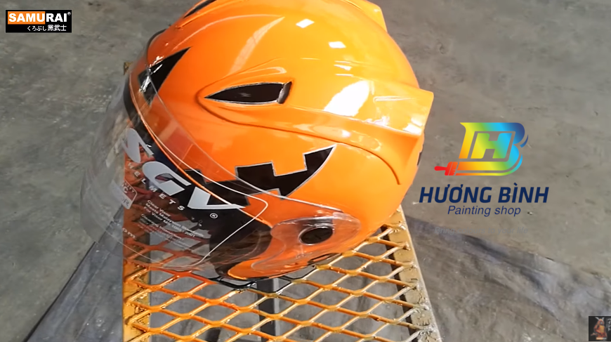 [COMBO] Sơn xịt Samurai màu Cam Repsol - UC+TCH237 với bóng K1K