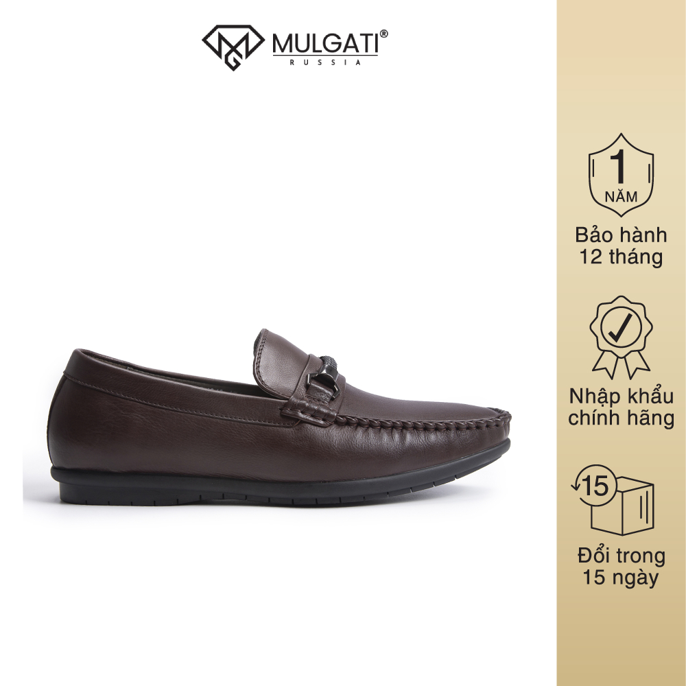 Giày lười da nam mulgati driving loafer - f1816