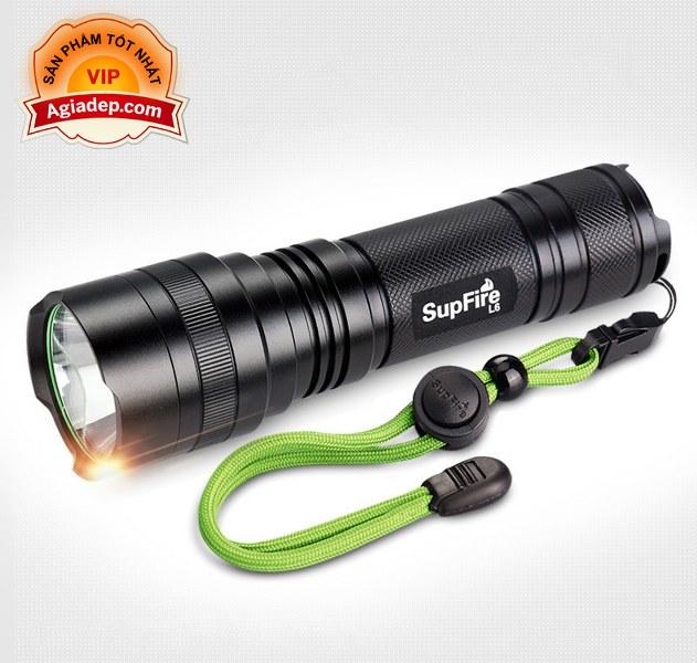 Đèn pin Siêu sáng SuperFire - Vua của mọi đèn pin siêu sáng (Chiếu xa vô địch hiện nay) - 10W + 2 Pin Sạc được
