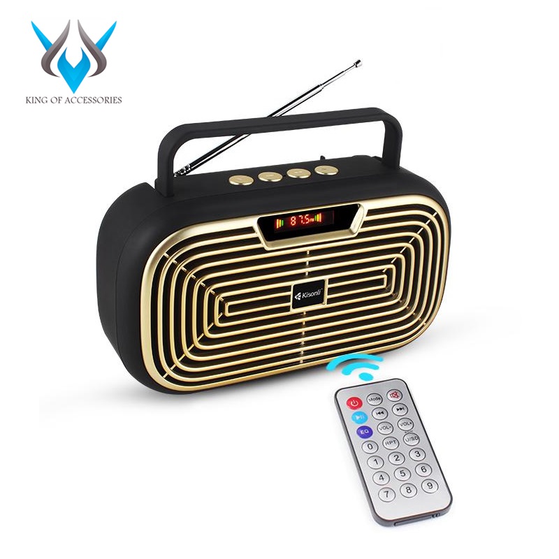 Loa bluetooth kisonli ks-1990 tích hợp anten bắt sóng cực mạnh kèm romote hỗ trợ thẻ nhớ/ usb/ fm/ aux - phụ kiện 1986