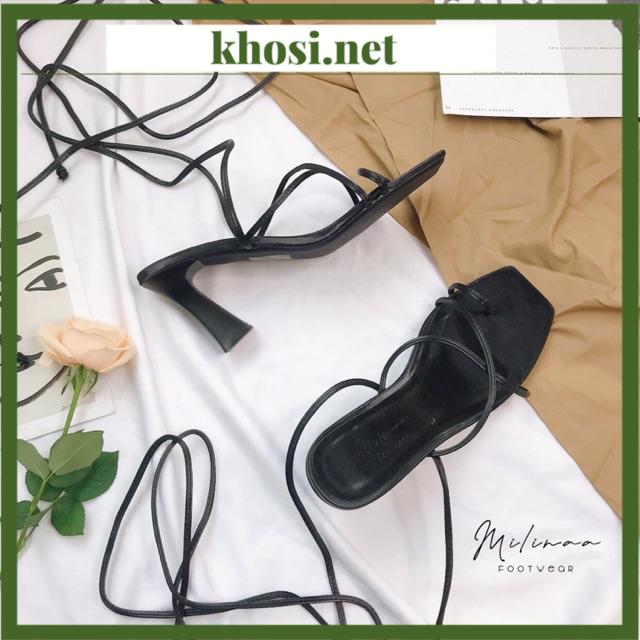 [HCM]GIÀY CAO GÓT XỎ NGÓN CỘT DÂY NỮ F0012