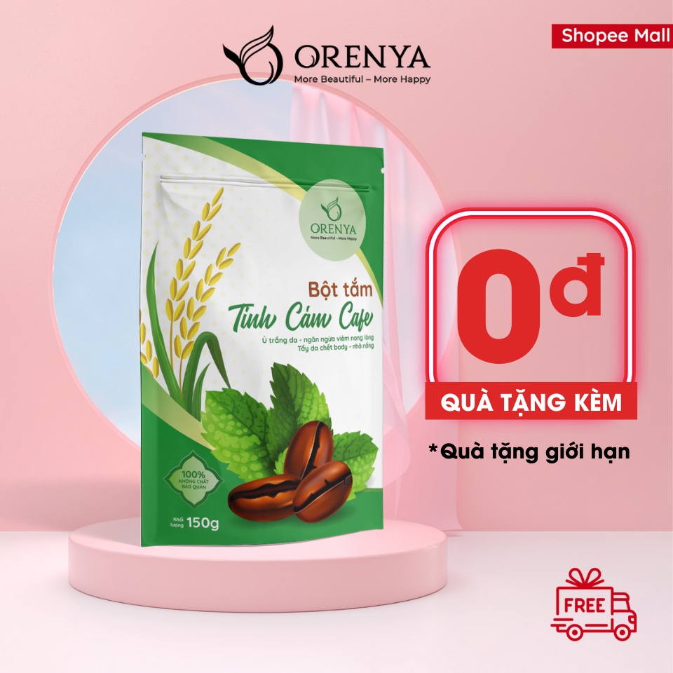 Bột tắm trắng tinh cám Cafe 150gr - Ủ trắng body tại nhà giúp trắng da mịn màng