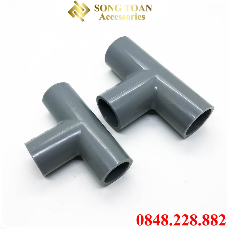 Tê nhựa bình minh, tê nhựa trơn ống nước pvc bình minh 21 27 34