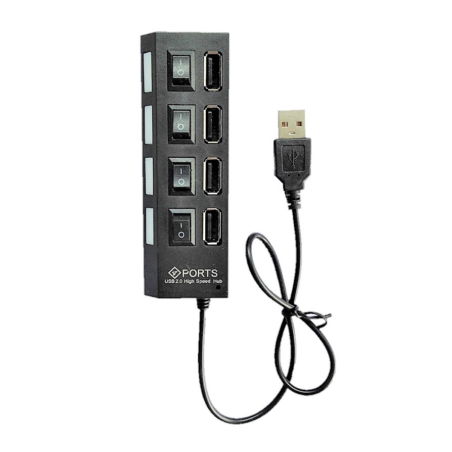 Hub chia cổng usb từ 1 ra 4 có công tắc