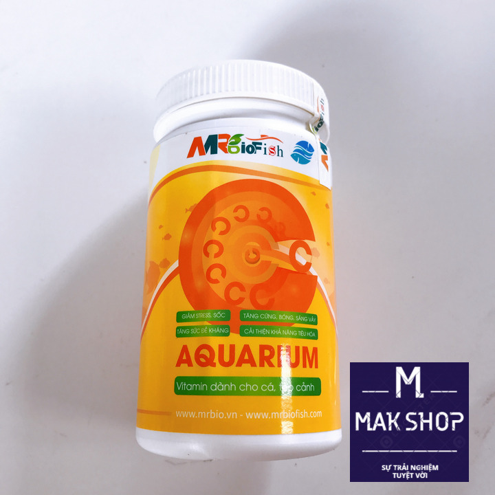 Vitamin C - Aquarium của Mr.Bio Cho Hồ Cá Cảnh 120g, Giảm Stress, Sốc, Tăng đề Kháng, Bóng Vảy, Cải Thiện Tiêu Hóa