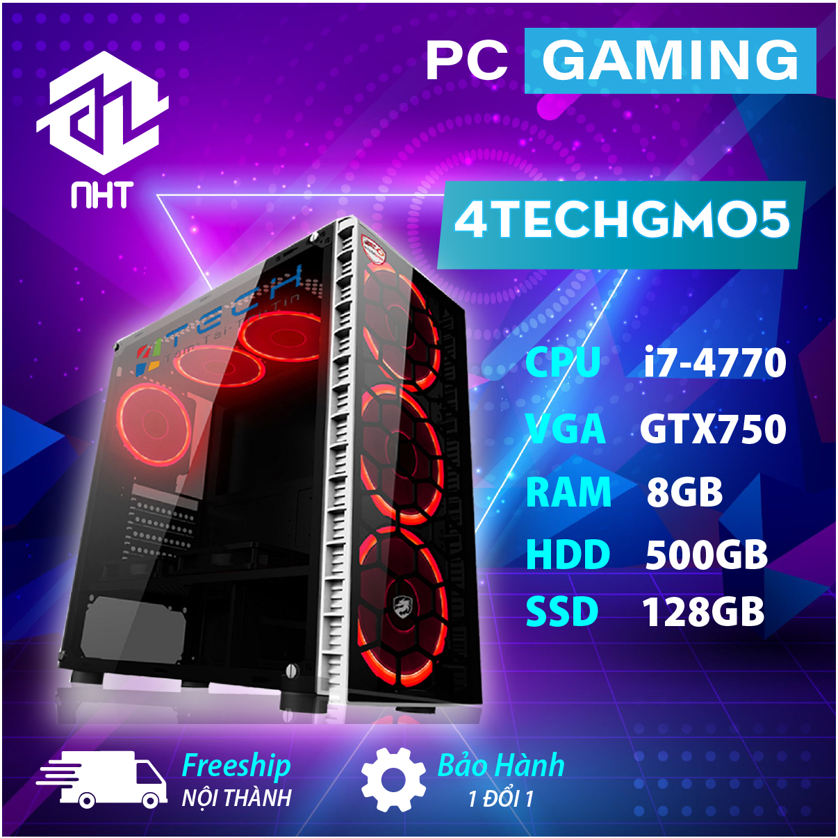 [Trả góp 0%]Máy tính cá nhân Pubg PC Gaming chuyên Minecraft GTA5 giá rẻ chiến mọi Game Online offline 4TechGM05 2019 edit Video ngang pc workstation PC Media cao cấp dùng học tập làm việc giải trí(all in one) hỗ trợ lắp đặt cài đặt miễn phí từ xa.