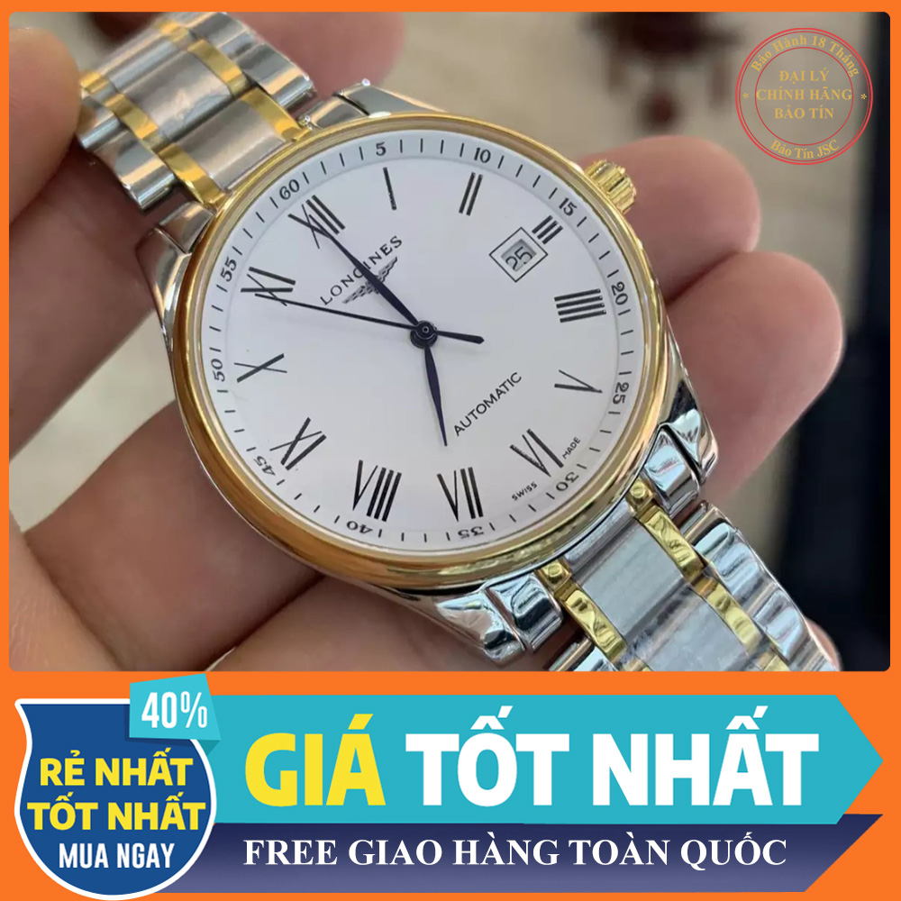 { ĐỒNG HỒ BẢO TÍN SHOP SỊN } ĐỒNG HỒ L-AU84 AUTOMATIC VÀNG TRẮNG SỐ LA MÃ + THẺ BẢO HÀNH