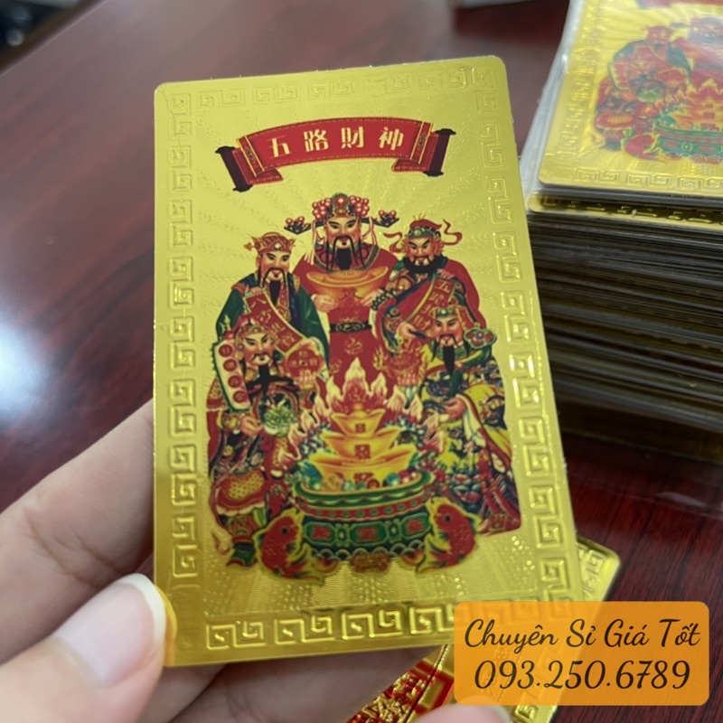 🐱trợ giá🐱 kim bài ngũ lộ thần tài xin lộc - đã khai quang