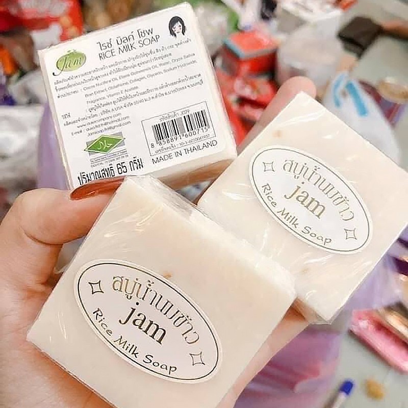 Xà phòng trắng da cám gạo thái lan rice milk soap
