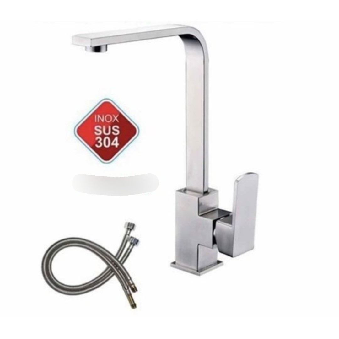 Vòi rửa chén - Vòi rửa bát vuông nóng lạnh inox 304