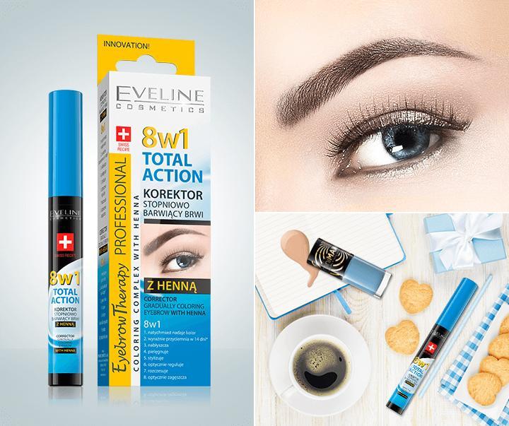 Dung dịch dưỡng tạo lông mày dài tự nhiên Eveline 8in1