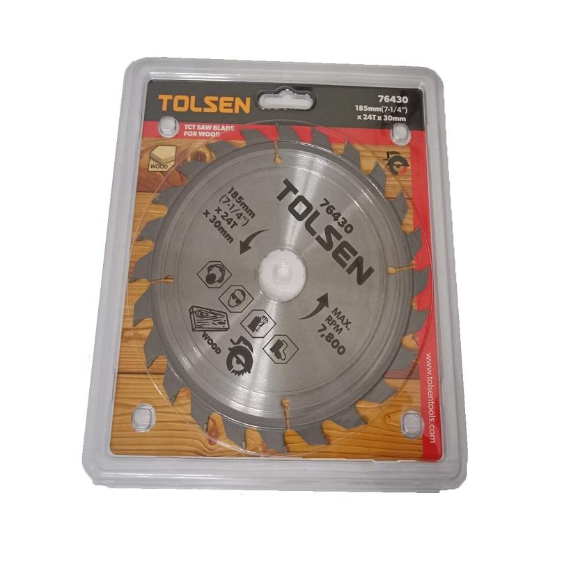 Đĩa cắt gỗ tolsen 76430- 185mmx22.2mm