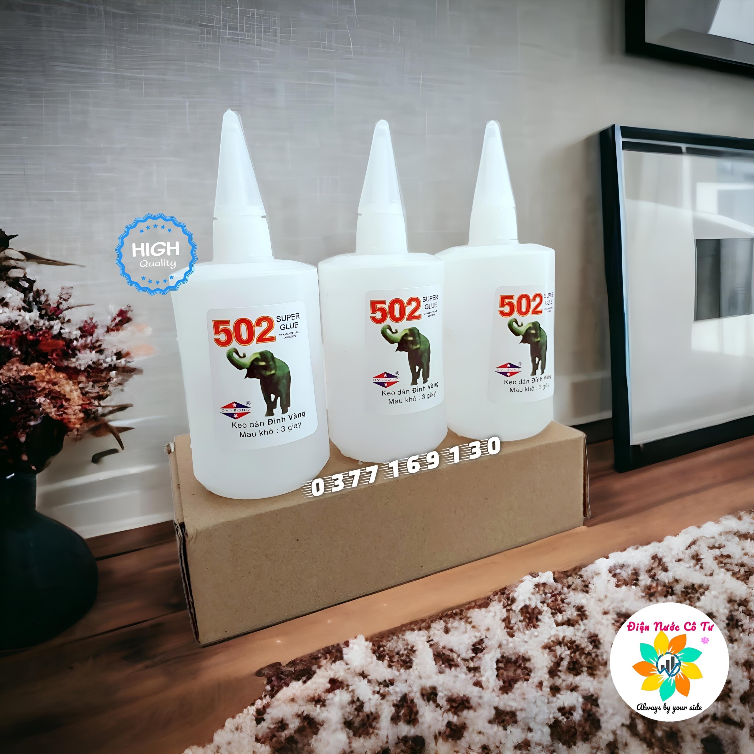 Keo dán sắt keo dán đa năng keo con voi 502 loại 1 - khô nhanh dính chắc chịu nước tốt