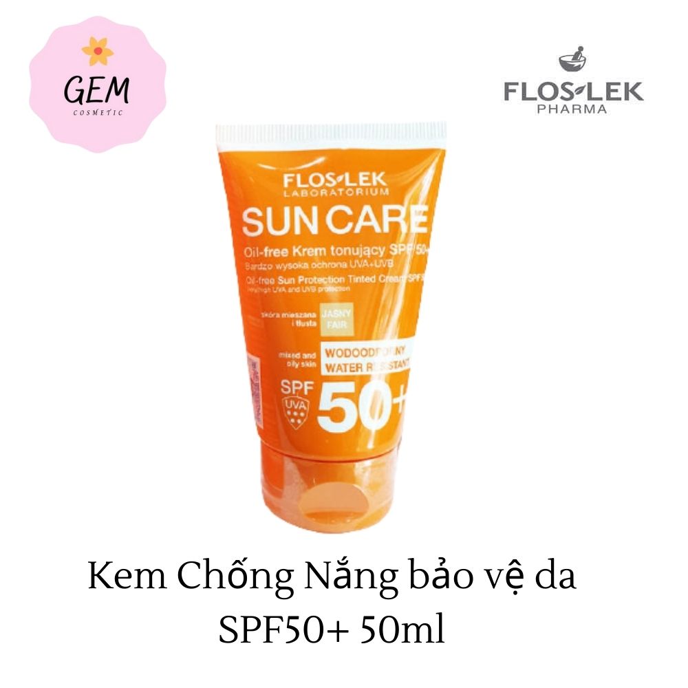 Kem Chống Nắng FLOSLEK Oil Free Sun Protection Tinted Cream SPF50+ 50ml
