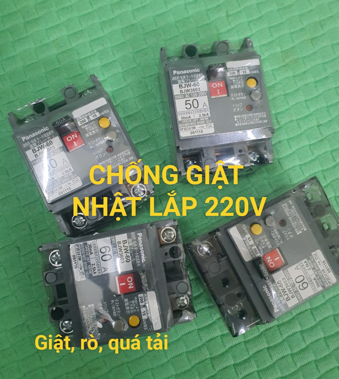 Át chống giật nhật bản 30a 40a 5060a lắp 220v pana