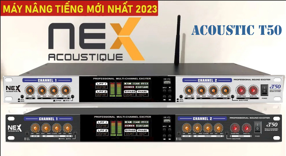 Nâng Tiếng Nex Acoustic T50 Nâng Tiếng Karaoke Gia Đình Xử Lý Âm Thanh Chuyên Nghiệp Tích Hợp Đầy Đủ Tính Năng Kết Nối Bluetooth Aux Optical USB Cổng Quang