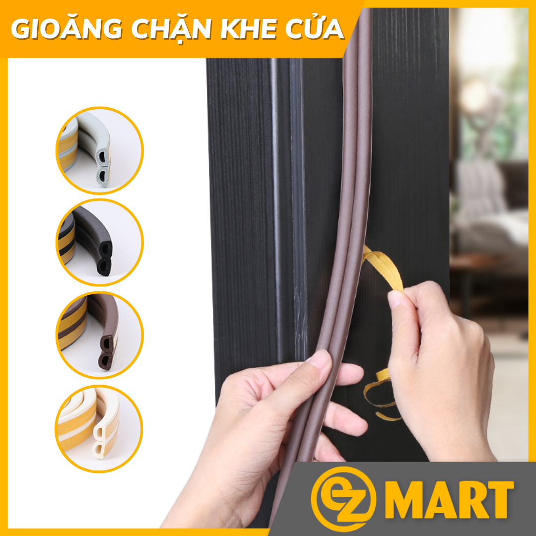 [HCM]Cuộn 3 Mét Đôi Ron D I E Dán Nẹp Cửa Khung Cửa Lấp Kín Khe Hở Chặn Nước Cách Âm Chống Thoát Nhiệt Va Đập Cửa - Dán Được Mọi Loại Cửa