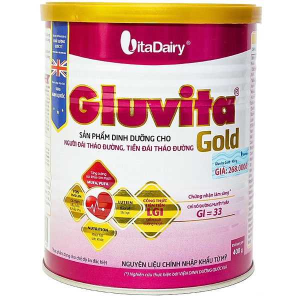 Sữa gluvitalgol 900g Dinh dưỡng dành cho người bệnh tiểu đường