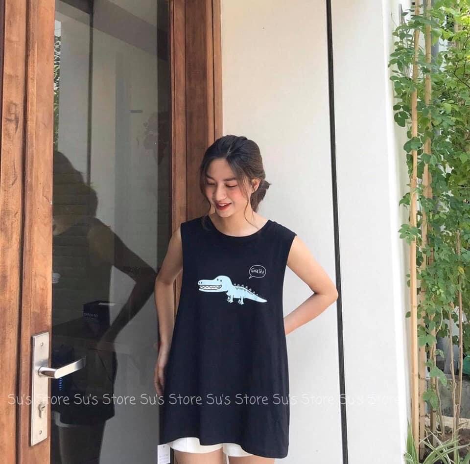Áo tanktop cá sấu kèm áo bra trong - Áo ba lỗ nữ - Áo nữ ba lỗ kèm áo trong