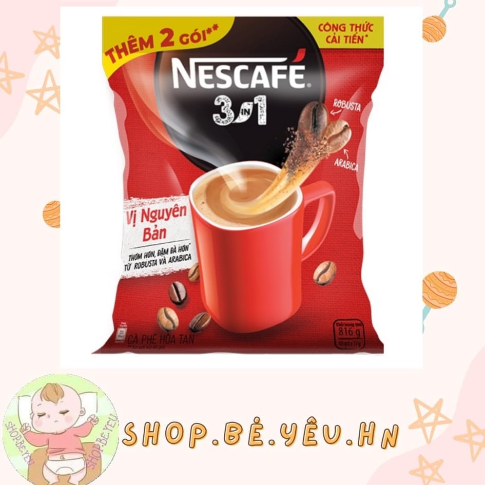 Nescafé 3in1 cà phê rang xay hòa tan đậm đà hài hòa