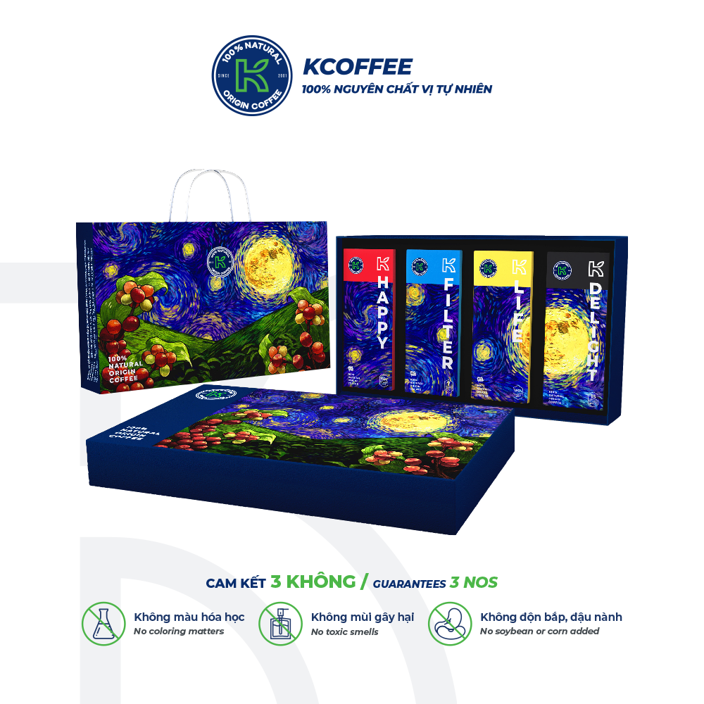 HỘP HẠNH PHÚC "HAPPY LIFE BOX" (Cà phê Rang xay, Hòa tan và Filter)