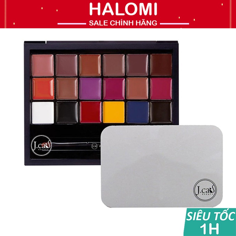 Bảng son JCat Dupe Anastasia Beauty Freedom Mix Lip Palette Kèm Khay Trộn Nội Địa Mỹ Halomi