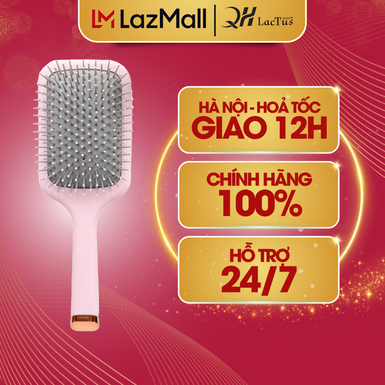 Lược gỡ rối to QH Lactus season lược chải tóc giảm tóc gãy rụng,mát xa da đầu
