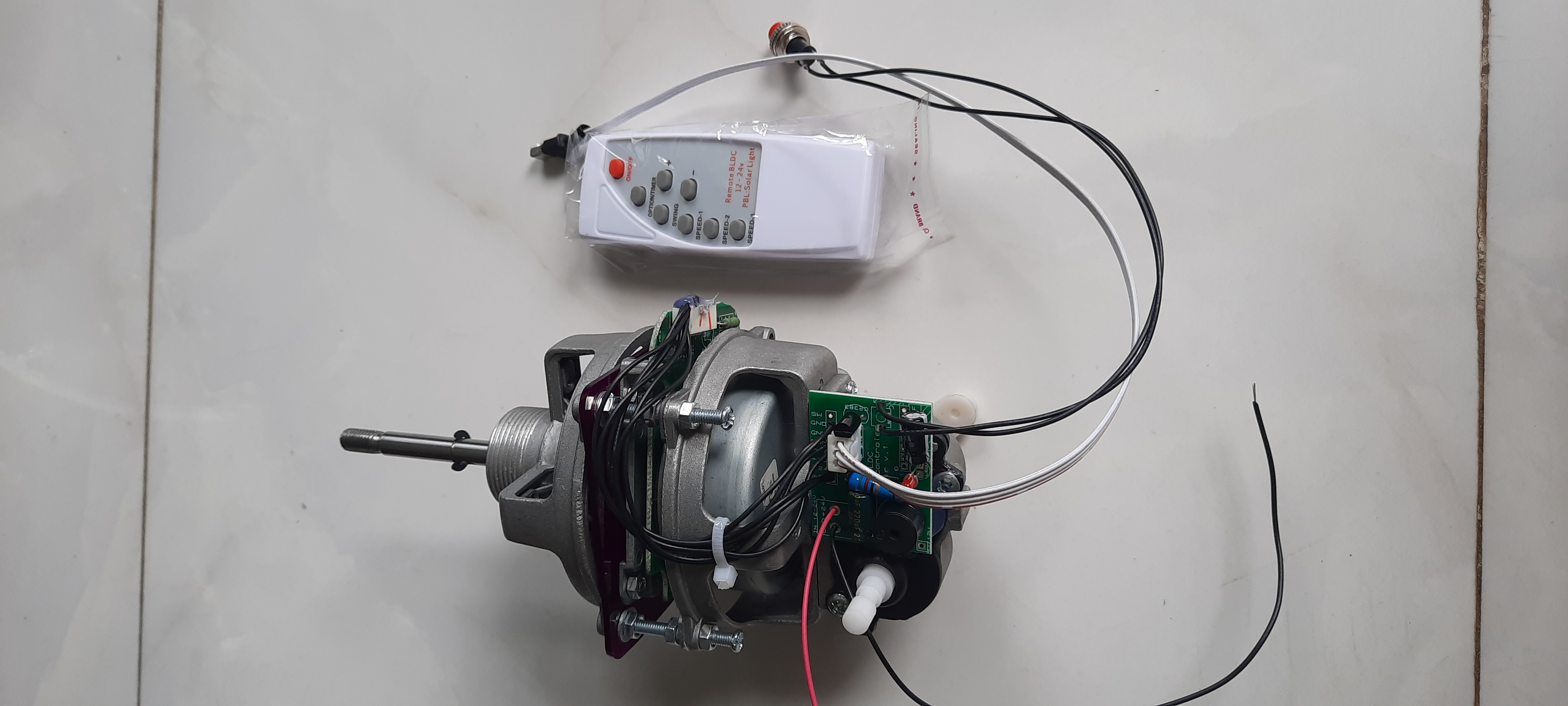 Đầu Quạt không chổi than Đktx dùng nguồn 12-24v. #quatkhongchoithan #bldc #quattichdien #quat12v #nangluongmattroi