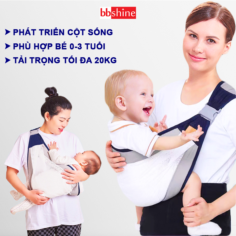Địu em bé 0-3 tuổi cao cấp , Địu cho bé gọn nhẹ thông thoáng dễ sử dụng