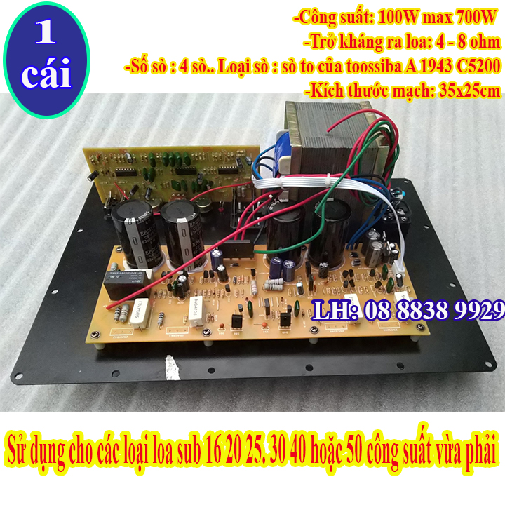 MẠCH KÍCH LOA SUB CÔNG SUẤT LỚN 4 SÒ - GIÁ 1 MẠCH