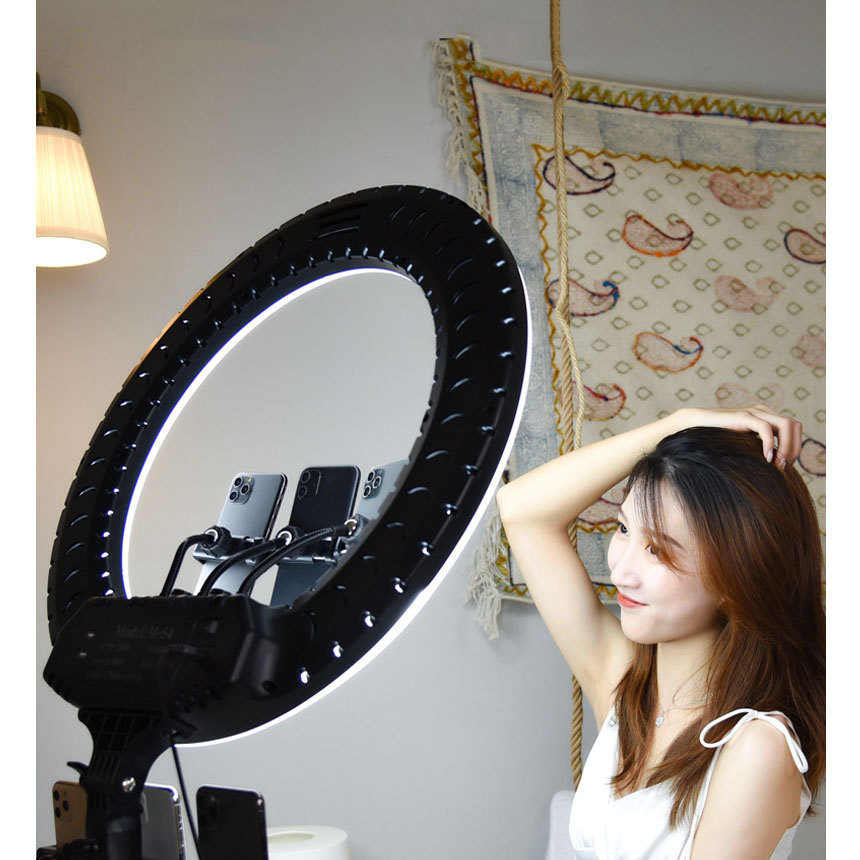 [HCM]Thiết bị Studo Đèn led tròn chuyên livestream - makeup Có Remote Bluetooth. hỗ trợ bán hàng Đèn led hỗ trợ livestream và make up đường kính 54cm