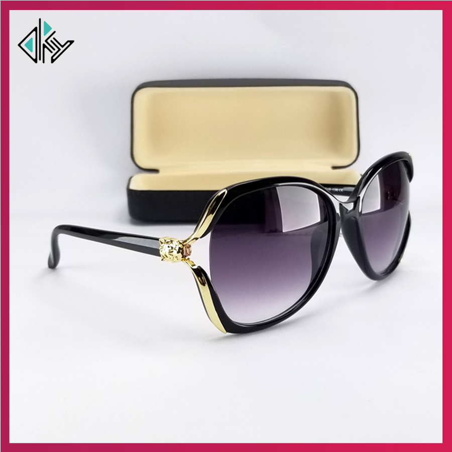 [HCM]Kính mát nữ thời trang râm mát chống nắng chống tia UV -  Mắt kính nữ đẹp tròng kính polarized phân cực 2 màu đen và nâu. Form oval ôm mắt chống bụi ngăn tác hại của tia cực tím - Kính đi biển du lịch - Gọng kính polycarbonat
