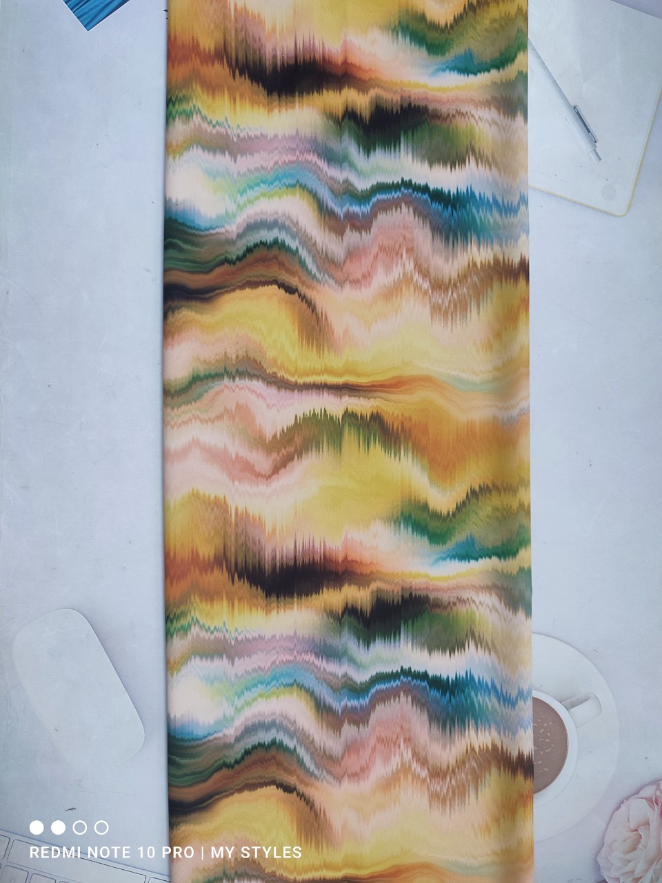 Vải áo dài cao cấp hoạ tiết vân màu độc lạ - lụa Bảo Anh/ silk Pháp