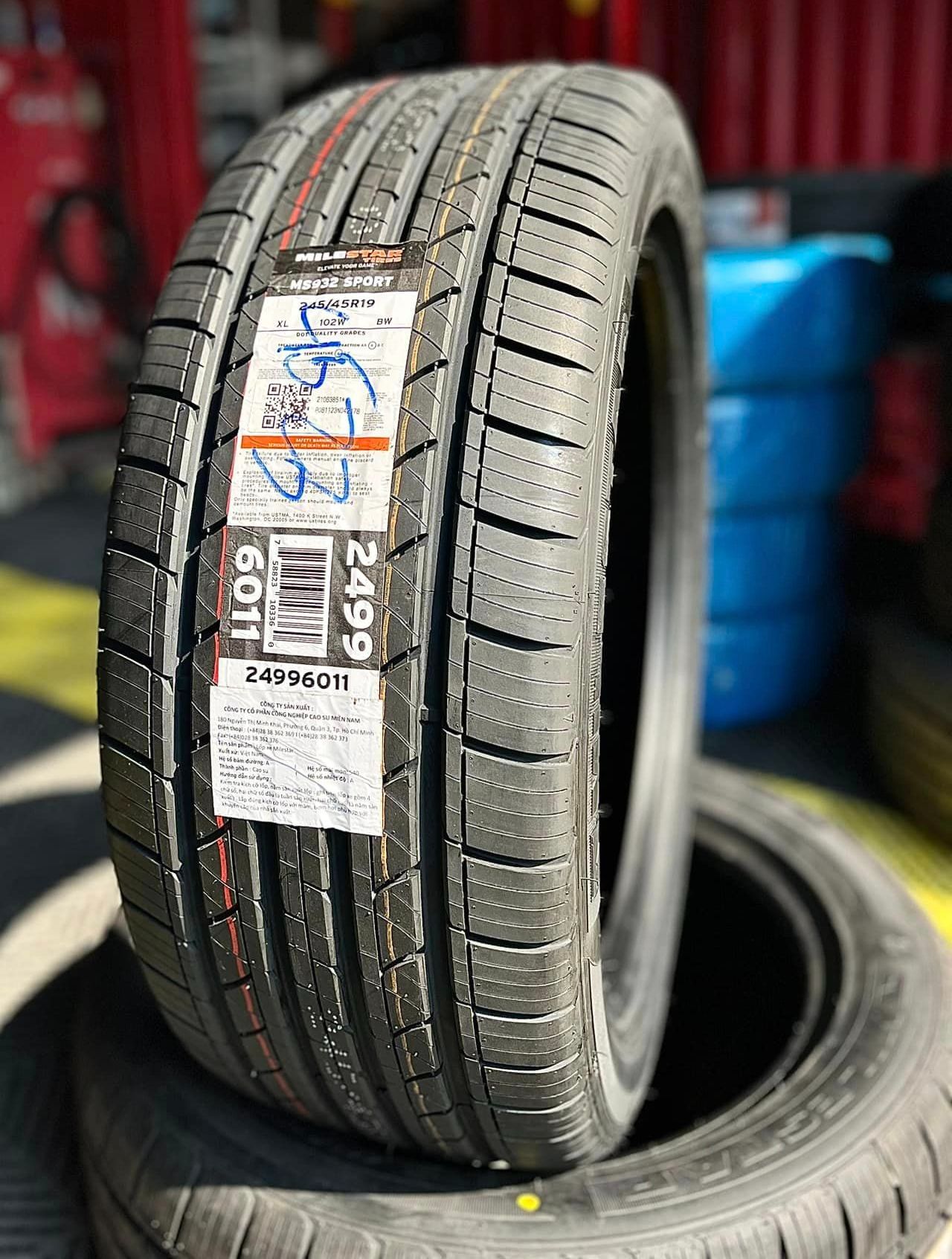 LỐP (VỎ) 245/45R19 98V MILESTAR - Lắp cho xe Huyndai Tucson...