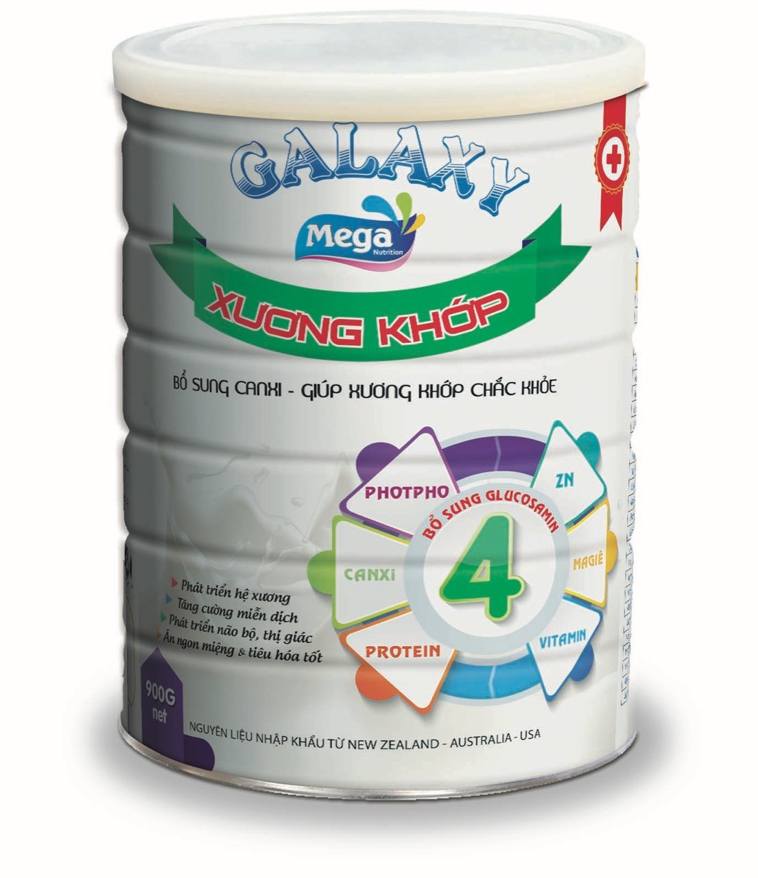 Sữa bổ sung canxi, glucosamin ngăn ngừa loãng xương cho trung niên và người già Galaxy xương khớp lon 900gr