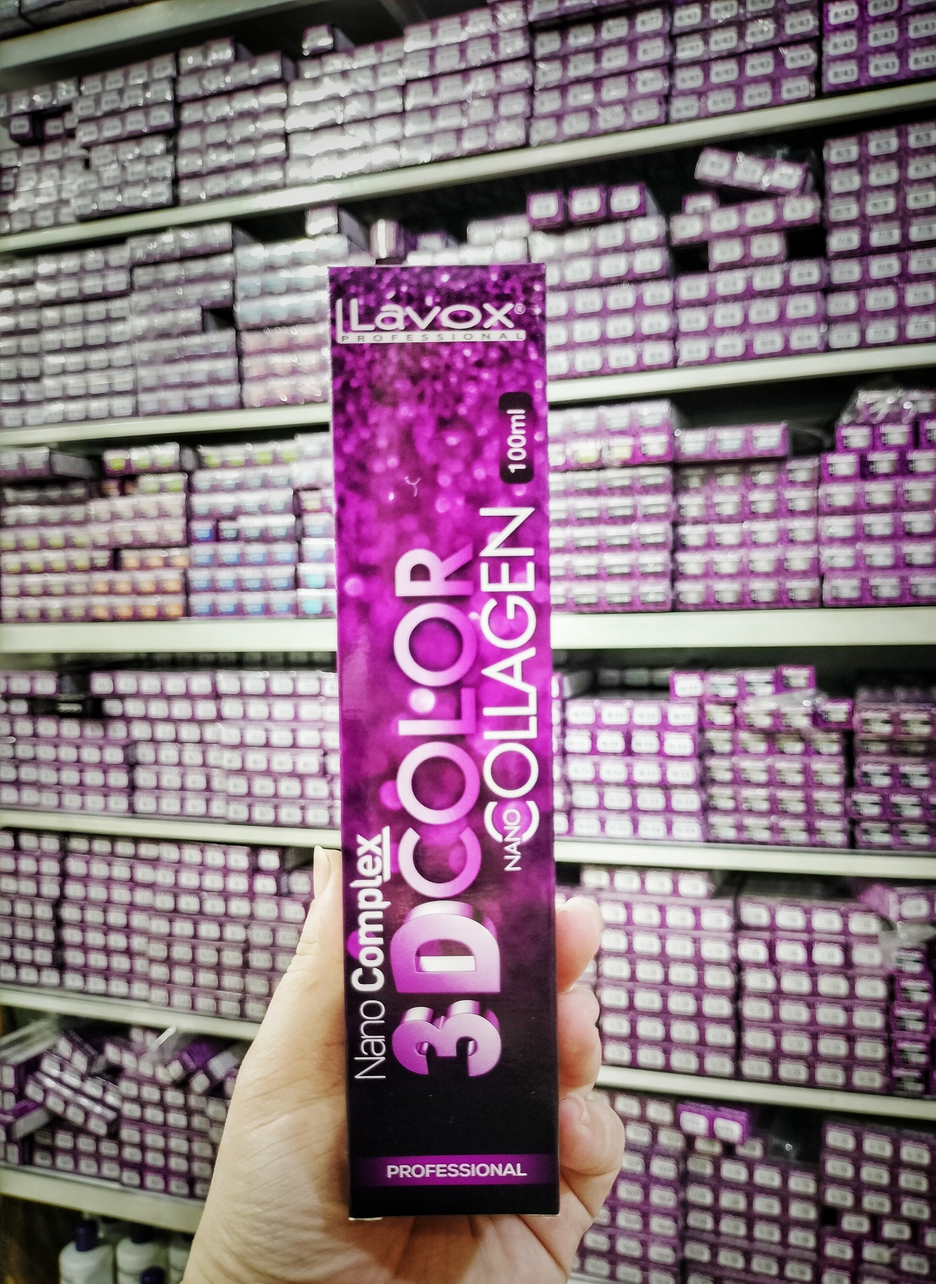  Nhuộm Tóc LAVOX TÍM CHƯA CÓ OXI 3D Collagen 100ml  nhắn cho shop chọn màu khác  