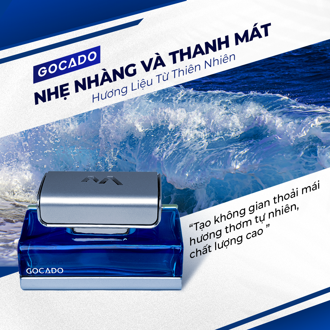 Nước hoa ô tô nước hoa xe hơi xịt thơm xe ô tô GOCADO hương thơm thoải mái nhẹ nhàng 100 tự nhiên SeaMatic